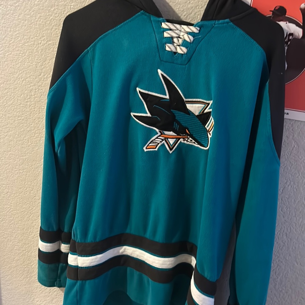 Sharks hoodie good condition size large